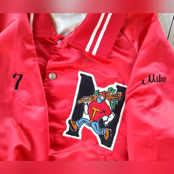 vintage '70s lacrosse Tyrol satin Snap jacketmens size medium
